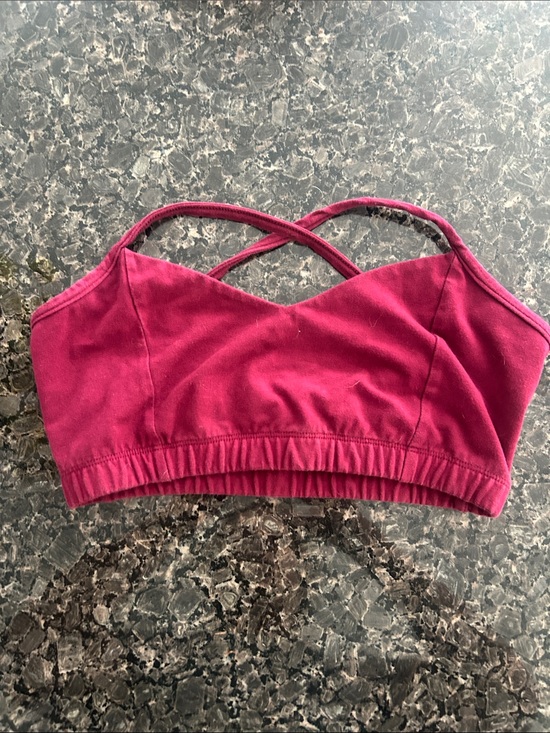 LVR Tops - Women's Cross-Back Crop Top - Berry Pink